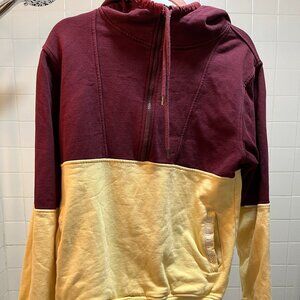 The Hundreds Color Block Half-Zip Hoodie w. Embroidered Logo XL